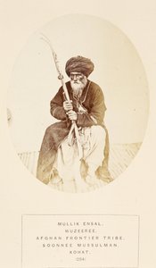 Mullik Ensal、J。Forbes Watson著、The People of IndiaのKoat、アフガンフロンティア部族のWuzeeree部族、1868年発行（アルブメンプリント） 作： English Photographer